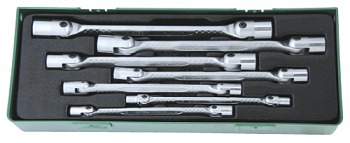 Набор торцевых карданных ключей 6-19 ммю 7 предметов (ложемент) JONNESWAY W43A107SP